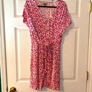 Falls Creek Pink Floral Midi Dress